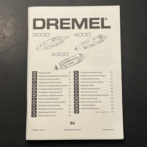Dremel original instruction - original,
