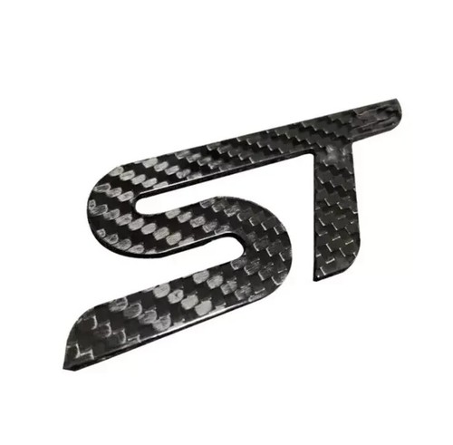 Black carbon fibre badge - carbon,