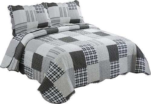 Quilt plaid reversible printed - quilt,