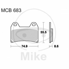 Sinter Brake Pads SV TRW 787.16.84 Moto Guzzi 750 Breva 2003-2008