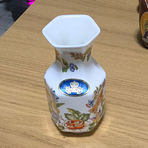 Aynsley bone china vase floral - aynsley,