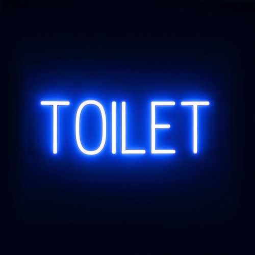 Spellbrite toilet sign neon - spellbrite,