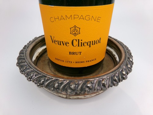 Wine champagne bottle coaster - wine,
