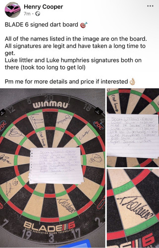Winmau blade signed - winmau, 6