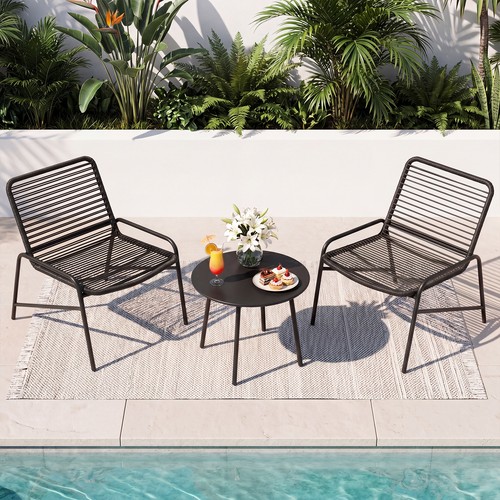 Outdoor wicker conversation - wicker,