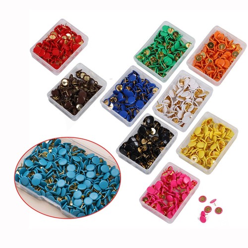 Coloured drawing pins options - coloured,