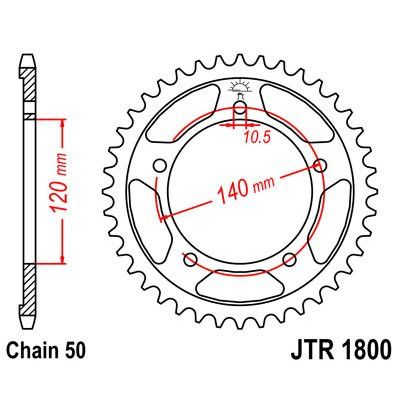 44232 sprocket rear - 44232-sprocket, 1800