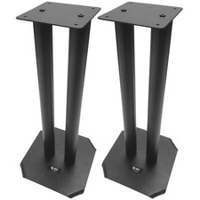 PAIR Speaker Stands 50cm Universal Black Metal HiFi Studio Monitor Floor Stands
