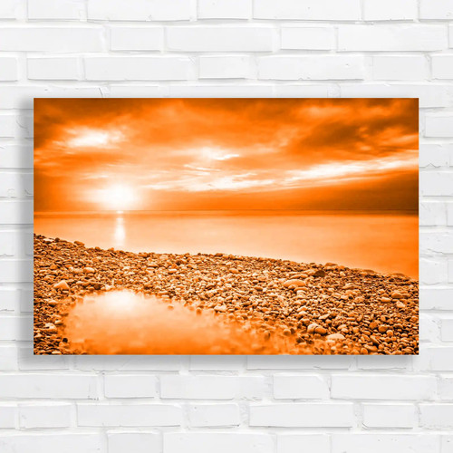 Romantic sunset view - of, pebble