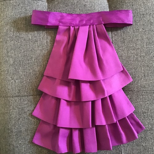 Jabot cravat purple fabric - cravat, in