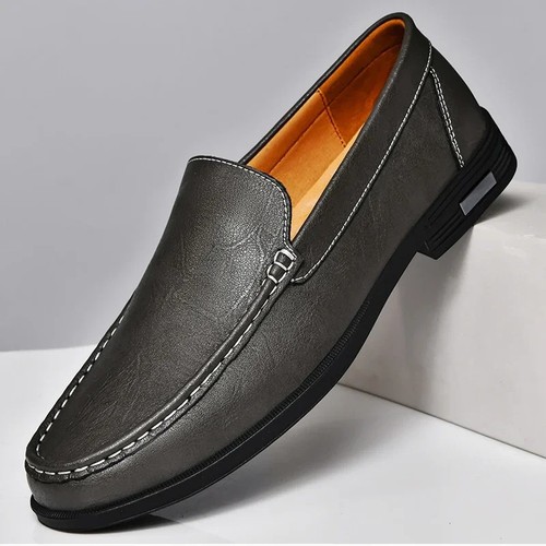 Men leather loafers - men's, formal