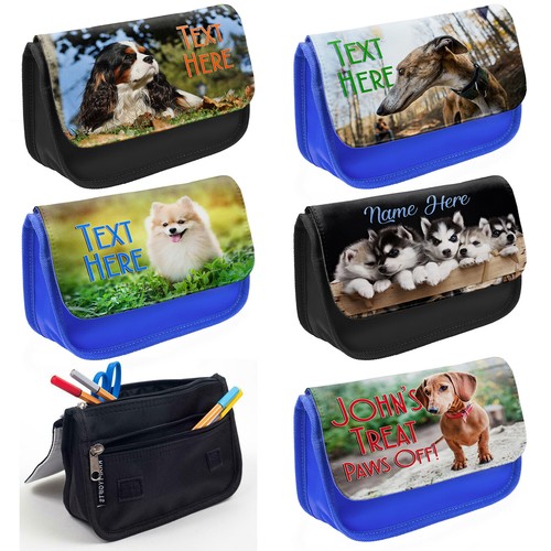 Personalised pencil case dog - personalised,