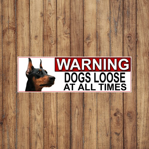 Doberman pinscher warning dogs - warning,
