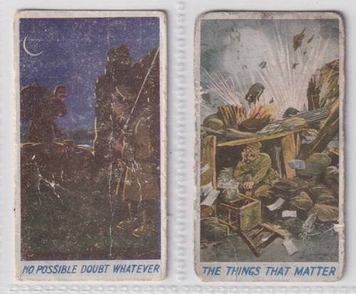 Cigarette cards fragments - cards,