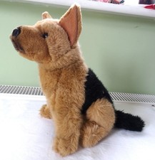 ANIMAL ALLEY/TOYS R US GERMAN SHEPHERD, ALSATION DOG STUFFED TOY 25 CM TALL