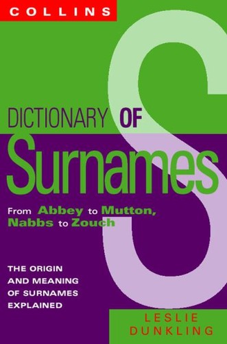Dictionary surnames - dictionary, of