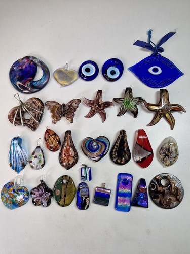 Job lot art fused glass - lot,