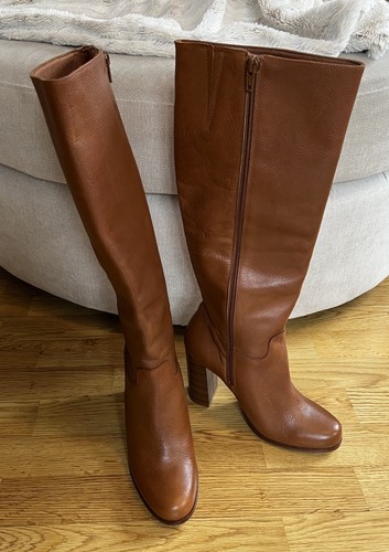 Cognac brown long leather