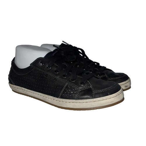 Taos black leather sneakers - black,