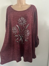 New Italian Lagenlook Dark Red