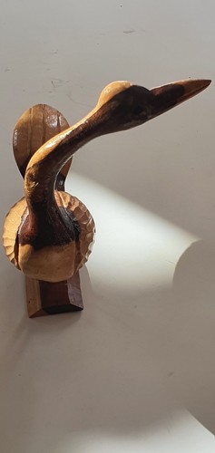 Handcrafted wooden duck - wooden,