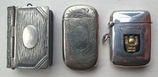 Three antique Vesta Cases