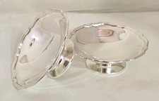 Sterling silver trinket / bon bon Dishes.  Sheffield 1937. By Walker & Hall 
