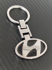 Hyundai Metal Keyring Chrome New I10 I20 I30 Kona Tucson Santa Fe