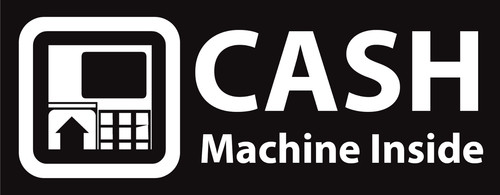 Cash point machine inside - cash,