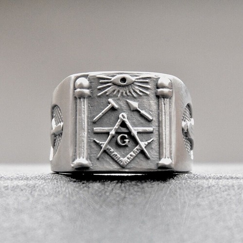 New masonic ring - new, sterling