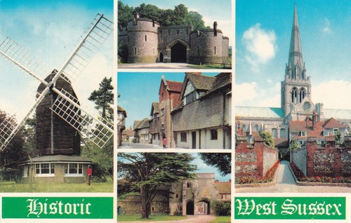 West sussex multiview postcard - west,