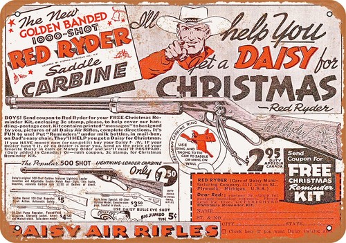 Metal sign 1940 daisy red - metal,