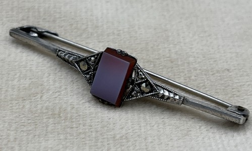 Art deco silver marcasite - deco,