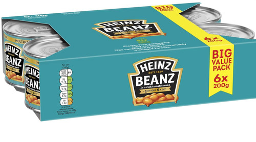Heinz baked beans 6x200g - heinz,