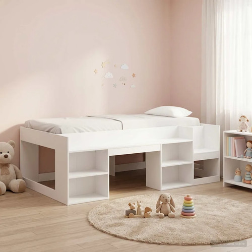 Walplus kids storage bed white - storage,