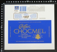 2 Original Nestle (Swiss) 100g Cailler 'Chocmel' Chocolate Wrappers 1980s-90s?