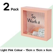 2 Pack Piggy Bank Clear