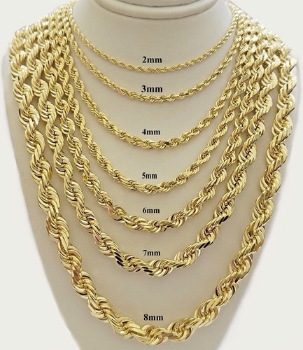 Real 14k yellow - 14k, rope