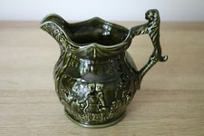 Vintage Arthur Wood Green Glaze Ceramic Jug