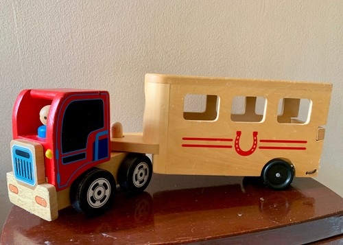 Large vintage wooden truck - wooden,