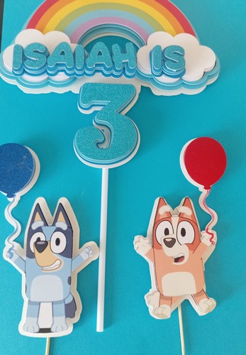 Bluey personalised cake - 3d,