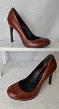 Patrick Cox Women's Size 3 Shoes Court Heels Brown Leather EUR36 Dust bag P2055