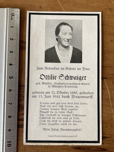 Original ww2 german death card - ww2,