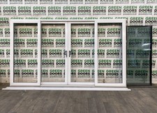 PATIO DOORS WITH SIDELIGHTS WIDE EXTERNAL EXTERIOR UPVC PVCU PVC WHITE LARGE