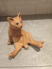 Vintage Suzie Marsh Ceramic Cat Figurine Sand Texture Pottery