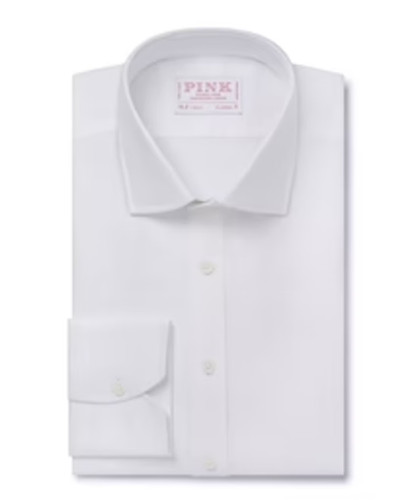Thomas pink white classic fit - thomas,
