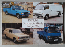 Datsun Commercial Vehicles Brochure 1982 - Sunny  Urvan  Cabstar  Pick-Up