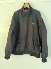 Fred Perry Mens Harrington Jacket Large Black Scarce Version