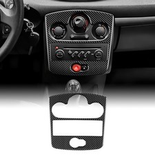 Black Real Carbon Fiber Center Console Panel Sticker for Renault Clio 2006-2012
