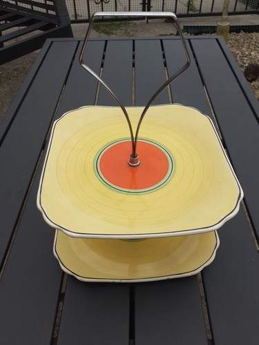 Vintage tier square plate - vintage, 2-tier